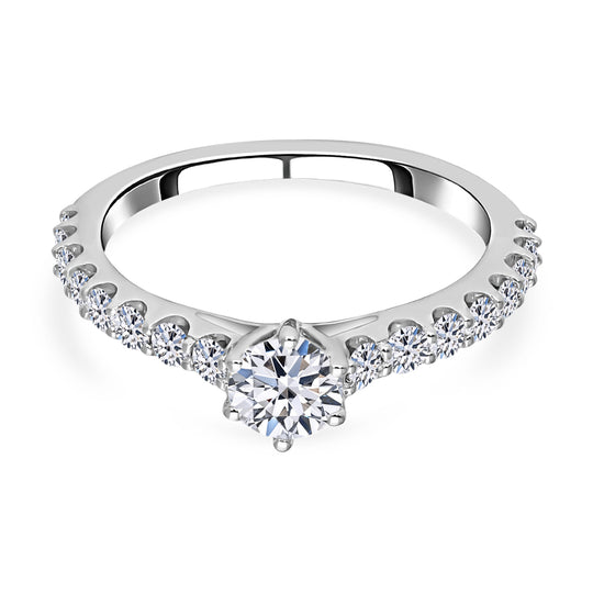 LUXURIOUS DIAMOND - Lab grown Diamant SI-GH Ring, IGI zertifiziert, 585 Gold (Größe 20.00) ca. 1.00 ct