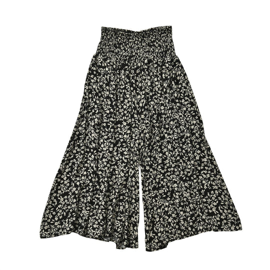 Luftige Taillen-Culottes mit Smok-Detail und Blumenmuster, Einheitsgröße, gelb