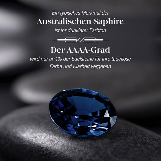 AAAA Australischer blauer Saphir, Weißer Diamant Ringe 950 Platin (Größe 19.00) ca. 1,60 ct