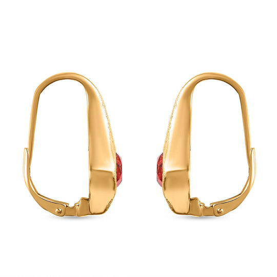 Sunset Quarz Triplette Ohrringe, 925 Silber Gelbgold Vermeil, ca. 2.93 ct