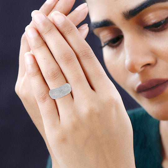 Weißer Zirkon Ring, 925 Silber rhodiniert, (Größe 16.00), ca. 2.79 ct