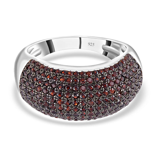 Natürlicher Mosambik Granat Ring, 925 Silber, (Größe 17.00) ca. 2.56 ct