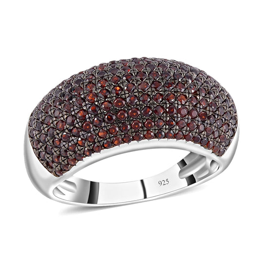Natürlicher Mosambik Granat Ring, 925 Silber, (Größe 17.00) ca. 2.56 ct