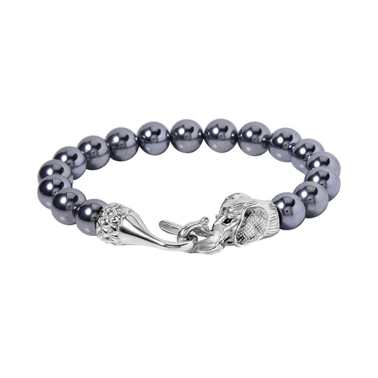 Terahertz Elefanten Armband, ca. 19 cm, 316L Edelstahl Antik-silber-Plattierung ca. 150.00 ct