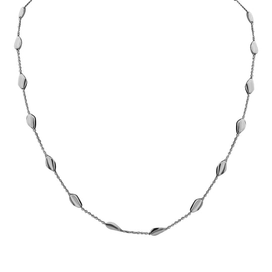 Italienische Station Kette, 925 Silber vergoldet, ca. 45 cm, ca. 5,83g
