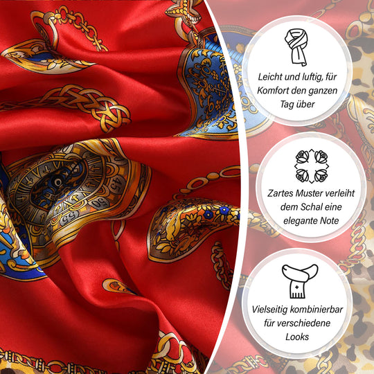 LA MAREY 100% Mulberry silk scarfMaterial:100% Mulberry silk size: 55cmx170cmWeight : 50gColor: red