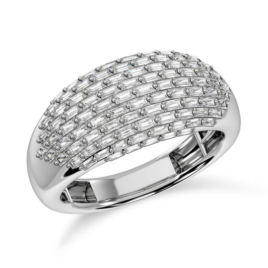 Weißer Diamant P3 Ringe 925 Silber platiniert (Größe 18.00) ca. 1.00 ct