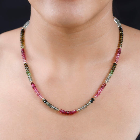 Iliana AAA Mehrfarbig-Turmalin Halskette ca. 45 cm 750 Gold ca. 78,10 ct.