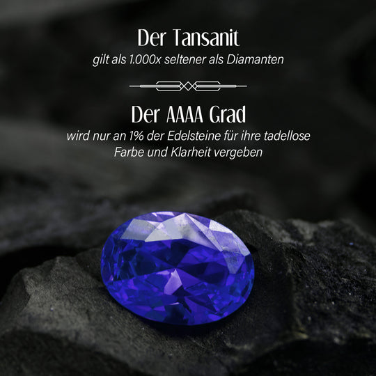 Rhapsody AAAA Tansanit, Weißer Diamant AGI zertifiziert Ring 950 Platin (Größe 20.00) ca. 3.19 ct