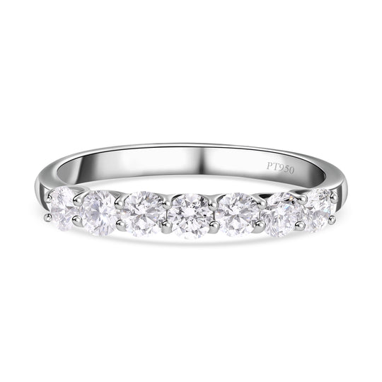 RHAPSODY - Diamant VS E-F Ring, 950 Platin, SGL Zertifiziert, (Größe 19.00) ca. 1.00 ct