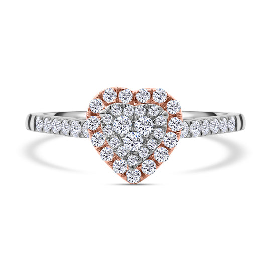 Weißer Diamant I1 Ringe 585 Gold (Größe 19.00) ca. 0,50 ct