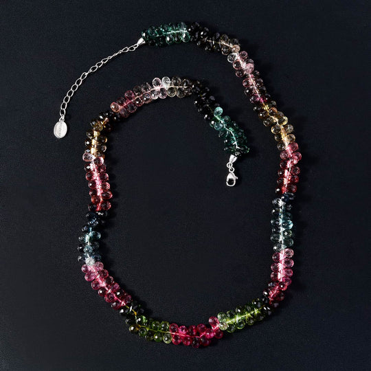 Rhapsody AAAA Mehrfarbig-Turmalin Halskette ca. 45 cm 950 Platin ca. 165 ct.