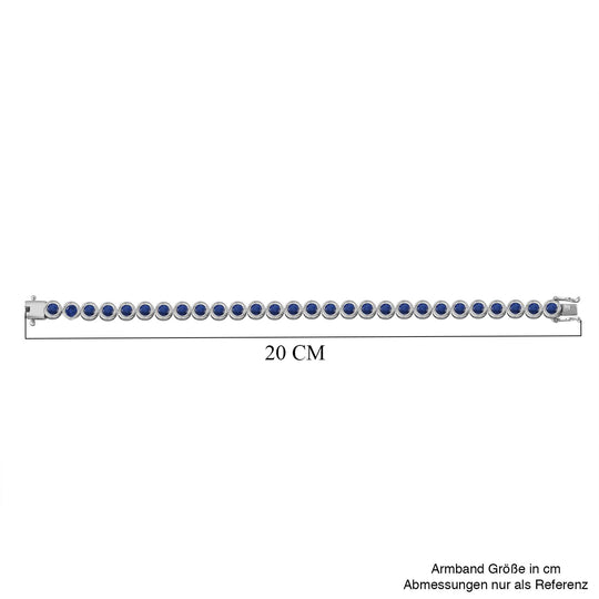 Kyanit Armband ca. 19 cm 925 Silber platiniert ca. 16,39 ct.