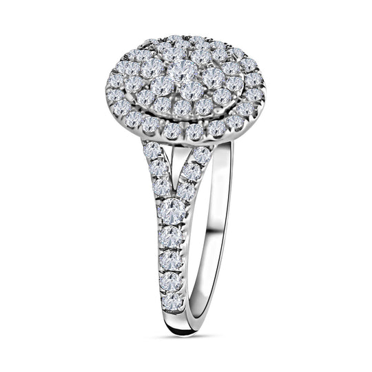 New York Kollektion - Weißer Diamant I1 GH Ring, 585 Weißgold (Größe 17.00) ca. 1.00 ct