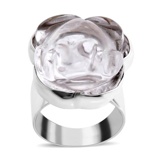 Royal Bali - Kristall Ring, 925 Silber, (Größe 18.00)