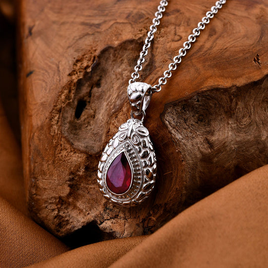 Masoala Saphir (Fissure gefüllt) Anhänger 925 Silber ca. 4,30 ct.