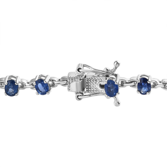 Kyanit Armband ca. 20 cm 925 Silber rhodiniert ca. 5,75 ct.