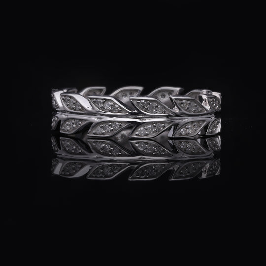 Weißer Diamant Ring, 925 Silber platiniert (Größe 18.00) ca. 0.33 ct