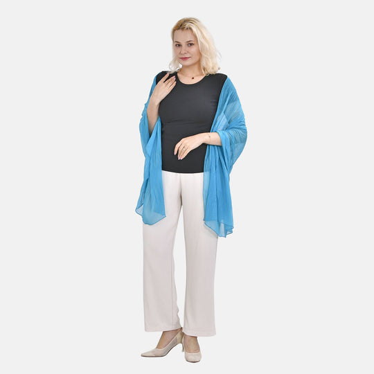 LA MAREY - 100% Maulbeeren-Seidenschal, Chiffon, 60x170 cm, Hellrosa