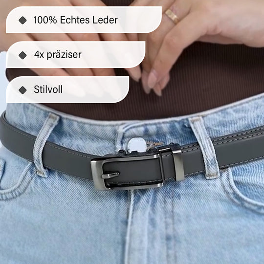 Automatik-Schnallen Ledergürtel - Klassisch Unisex, Blau