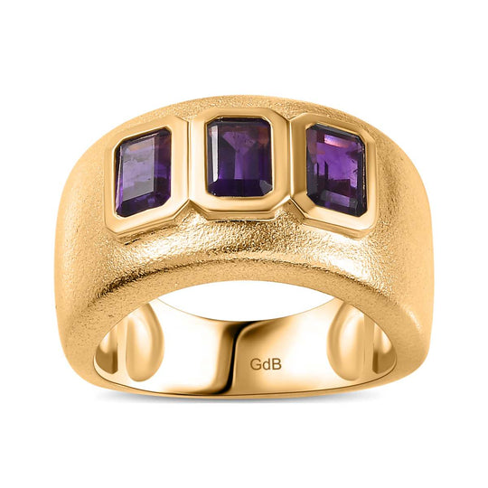 Afrikanischer Amethyst Ring Messing ca. 1.71 ct
