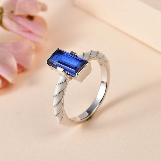 Ceylon Farbe Quarz Ring 925 Silber rhodiniert (Größe 18.00) ca. 1,81 ct