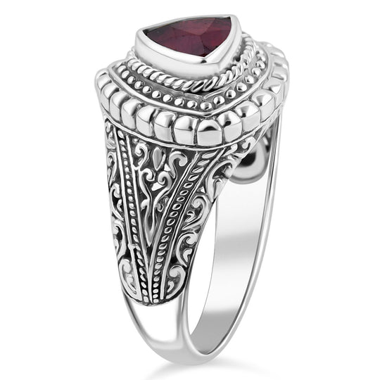 Afrikanischer Rubin (Fissure gefüllt) Ring 925 Silber (Größe 18.00) ca. 2,69 ct