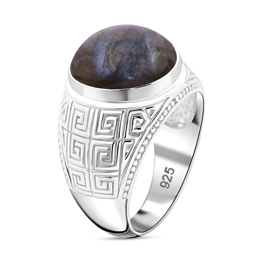 Royal Bali - Labradorit Ring 925 Silber (Größe 19.00) ca. 12.90 ct