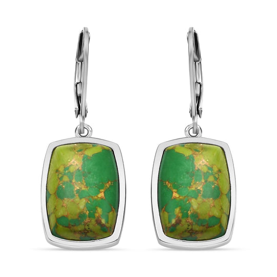 Lila Türkis Ohrringe Edelstahl ca. 11.49 ct