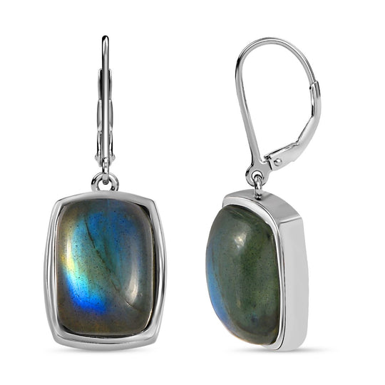 Lila Türkis Ohrringe Edelstahl ca. 11.49 ct
