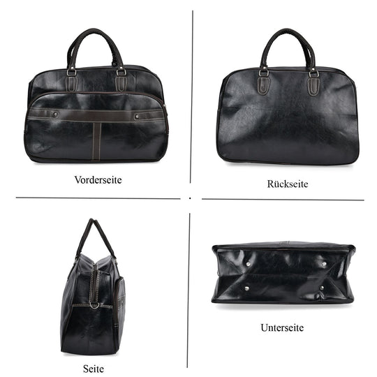 Stylische XL-Reisetasche - Vielseitige und elegante Tasche, 51x33x22cm, Schwarz