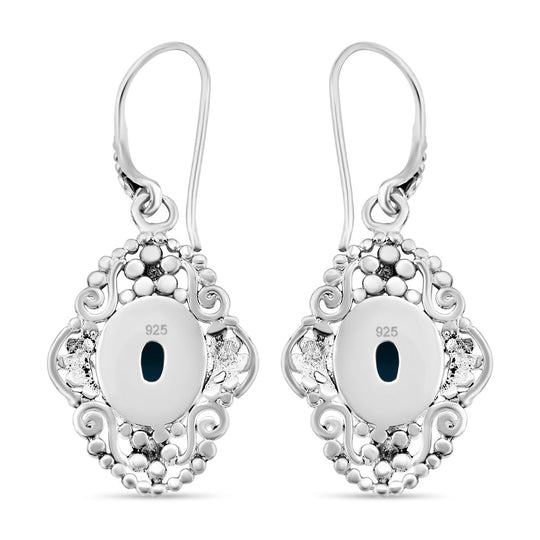 Sleeping Beauty Türkis Ohrringe 925 Silber ca. 2,28 ct.