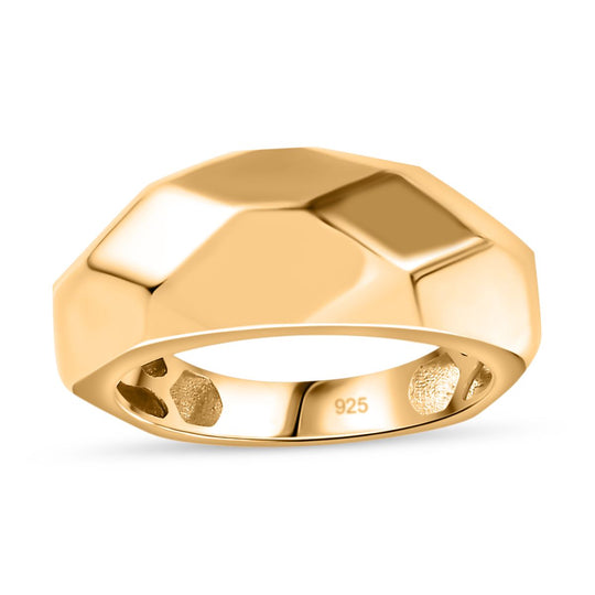 925 Silber Gelbgold VermeilRing (Größe 19.00) ca. 5,56g