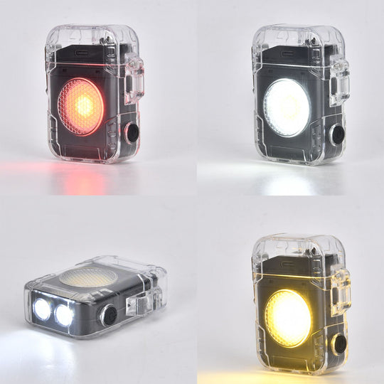 ARC Ignition Kompakte LED Lampe, 3 Farbmodi plus Blitz, Bewegungssperrtaste, 400 Lumen, Speicher per USB C aufladbar, 11.5 x 9.5 x 4 cm, Schwarz