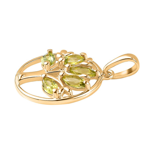 Citrin Anhänger 925 Silber Gelbgold Vermeil ca. 0.62 ct