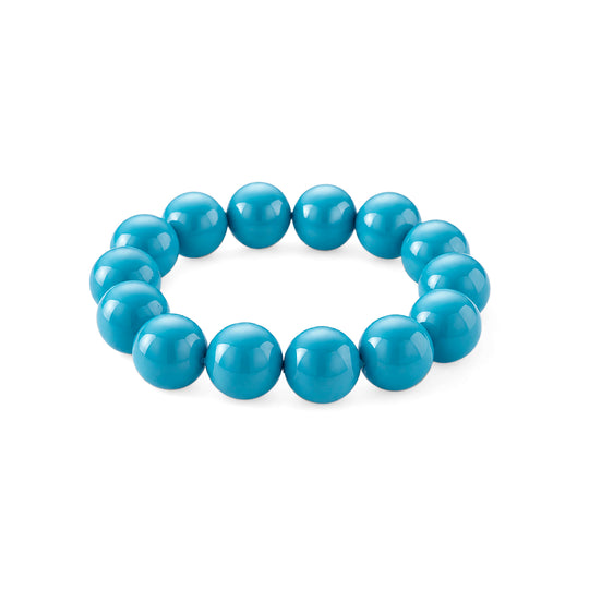 Goldenes Muschelkernperle (15-17mm) flexibles Armband