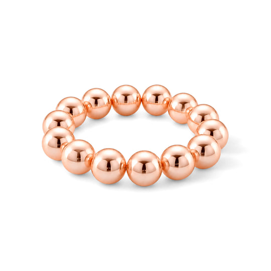 Goldenes Muschelkernperle (15-17mm) flexibles Armband