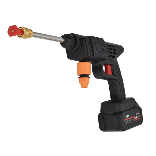 Hochdruck-Wasserpistole für Autowäsche, kabellos, 22?bar, 180?W, mit Zubehör, Schwarz