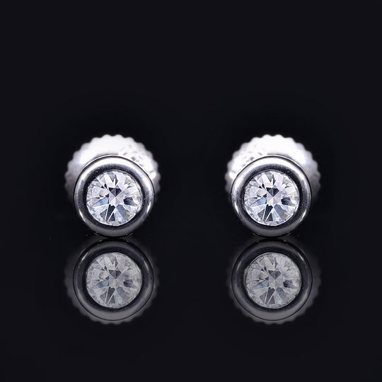 Signature Kollektion - Weißer Diamant SI-GH, IGI Zertifiziert Ohrringe, 950 Platin, ca. 0.25 ct