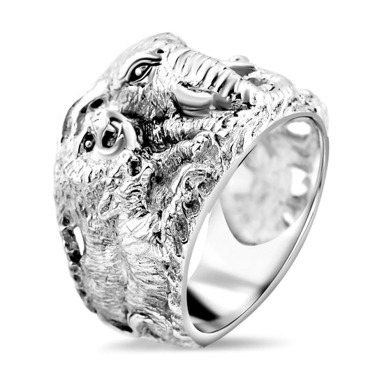 Royal Bali - 925 Silber Elefanten Ring (Größe 17.00) ca. 10,86g