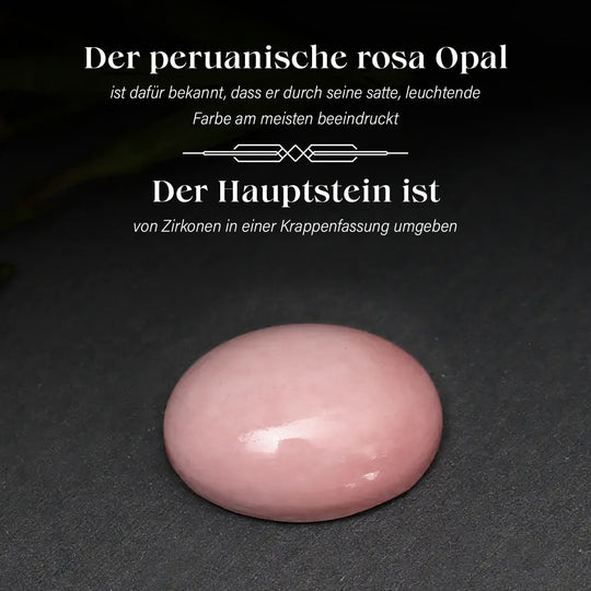 GP Royal Art Deco Kollektion - AA Natürlicher Peruanischer rosa Opal, Kanchanaburi Blauer Saphir Ring 925 Silber Roségold Vermeil (Größe 18.00) ca. 19.15 ct