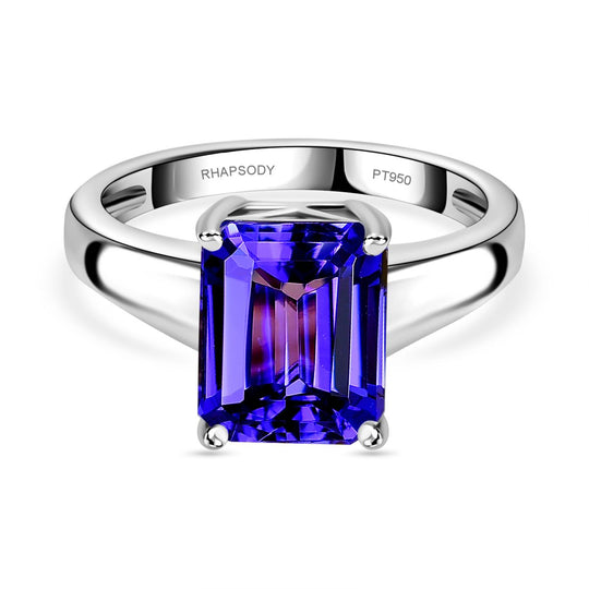 Rhapsody AAAA Tansanit Ring 950 Platin (Größe 19.00) ca. 3.82 ct