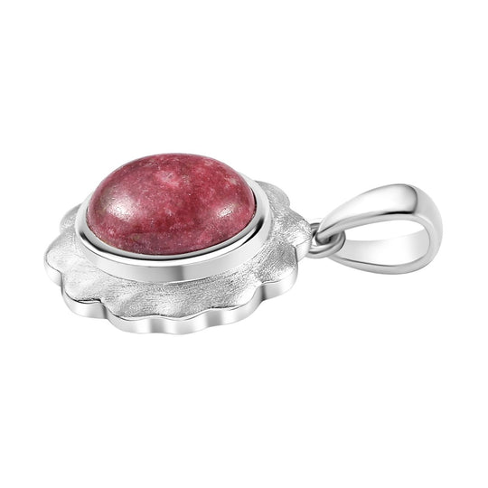 AA Thulit Anhänger 925 Silber rhodiniert ca. 6,02 ct.