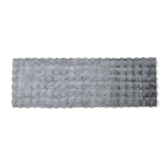 Superweicher Mikroplusch Teppich-Sofaschutz mit Wellenmuster, 1200 GSM, 60 x 180 cm, dunkelgrau