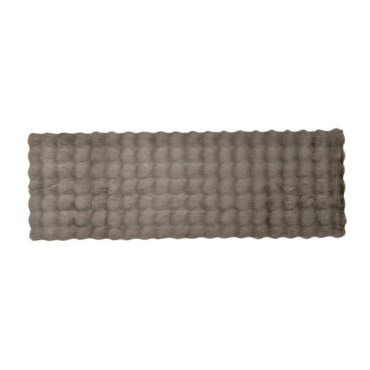 Superweicher Mikroplusch Teppich-Sofaschutz mit Wellenmuster, 1200 GSM, 60 x 180 cm, dunkelgrau