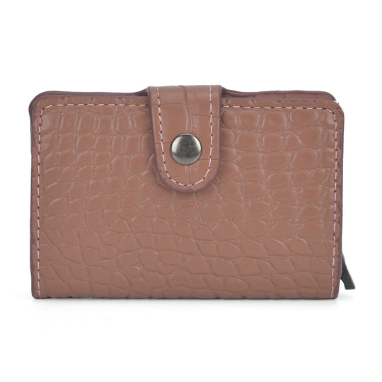 Portemonnaie im PU-Kroko-Design mit RFID-Schutz - Minimalistisches Bifold Wallet,, 6,8 x 10 x 1,2 cm