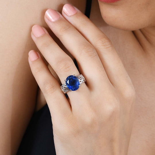 Ceylon Farbe Quarz Ring 925 Silber rhodiniert (Größe 18.00) ca. 5.25 ct
