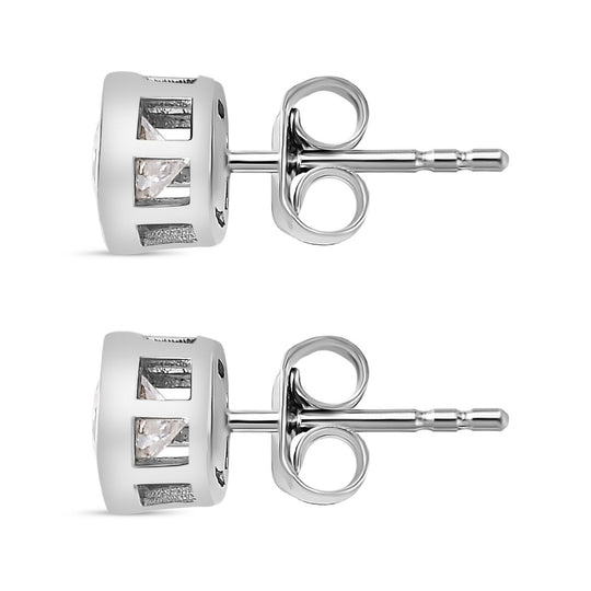 Moissanit Ohrringe 925 Silber rhodiniert ca. 1,18 ct.
