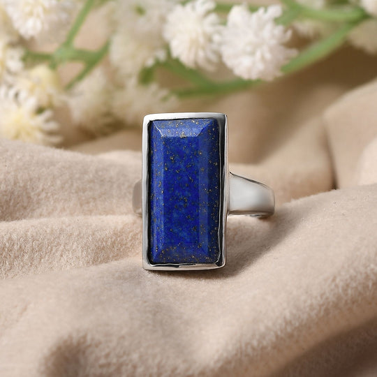 AAA Lapislazuli Ring, 316L Edelstahl (Größe 17.00) ca. 3.79 ct