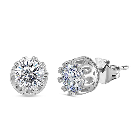 Moissanit Ohrringe 925 Silber rhodiniert ca. 2.00 ct